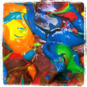 Ink colours mixed