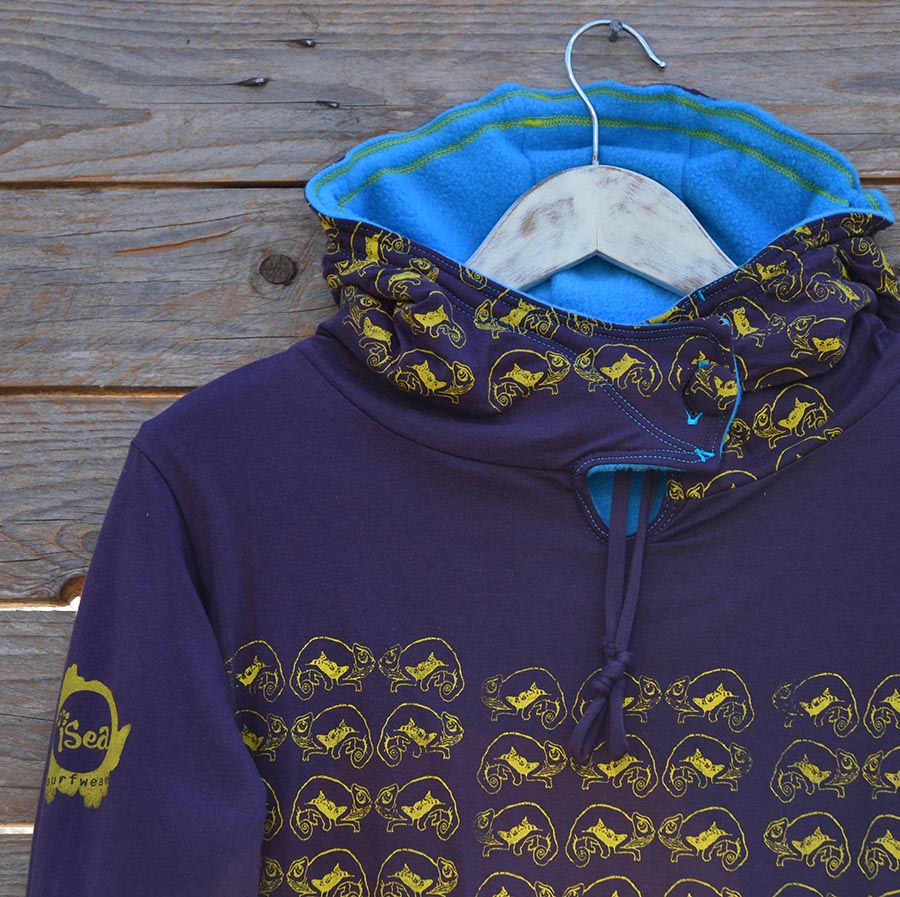 Size8turq2 Size 8 plum/turquoise reversible womens hoody