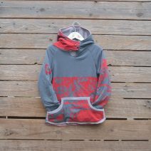 Kid's age 7 reversible hoody light/dark grey