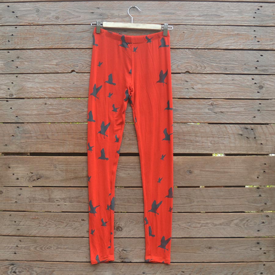 Leggings Printed leggings in burnt orange/grey