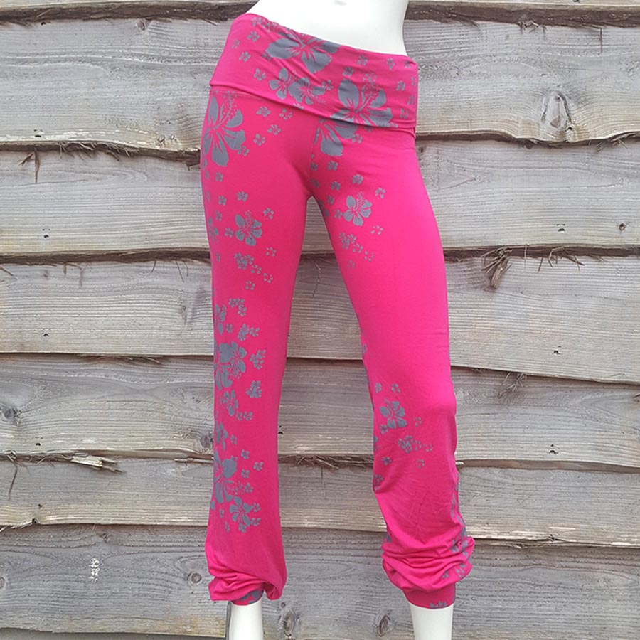 Trousers Printed fold over waist trousers