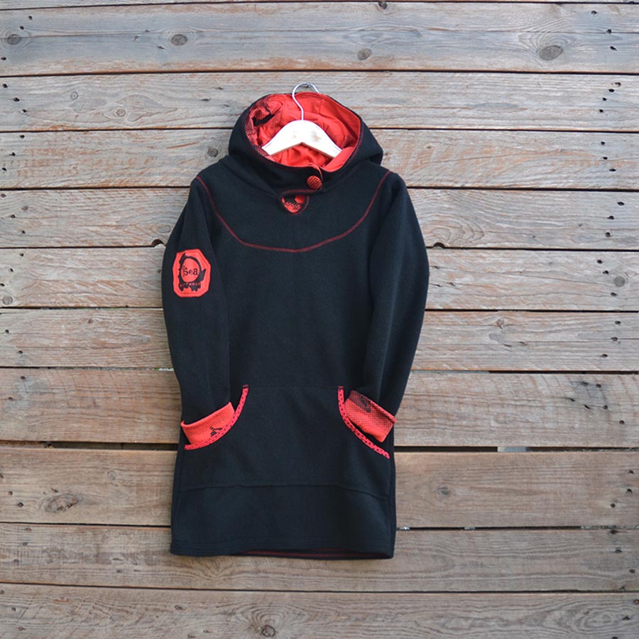 Front Hoody dress age 7 black