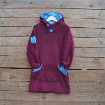 Hoody dress age 9 plum