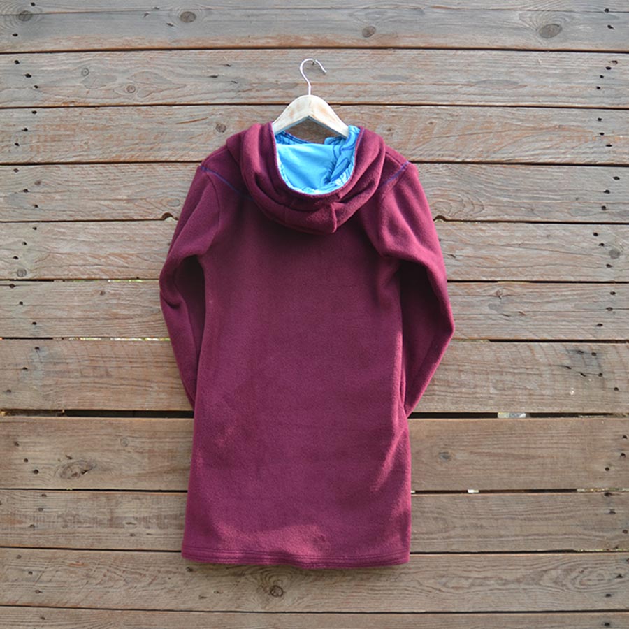 Back Hoody dress age 9 plum