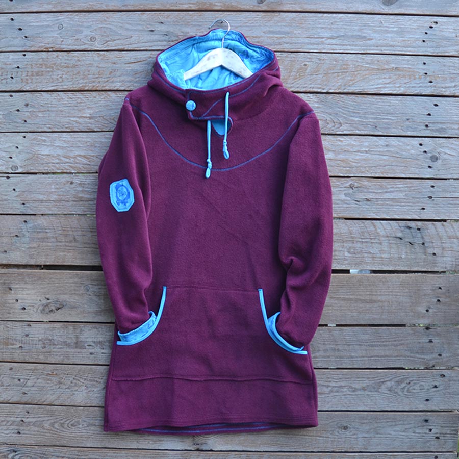 Front Hoody dress size 14 plum