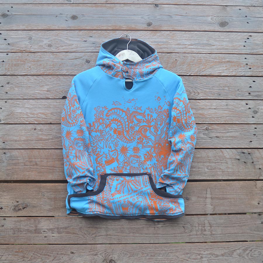 Jersey front Kid's reversible in dark grey/turquoise