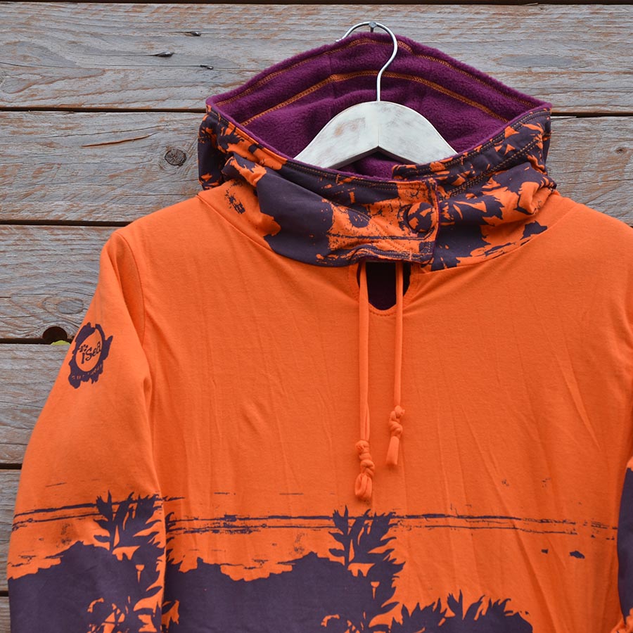 Jersey close up Women's reversible in plum/orange
