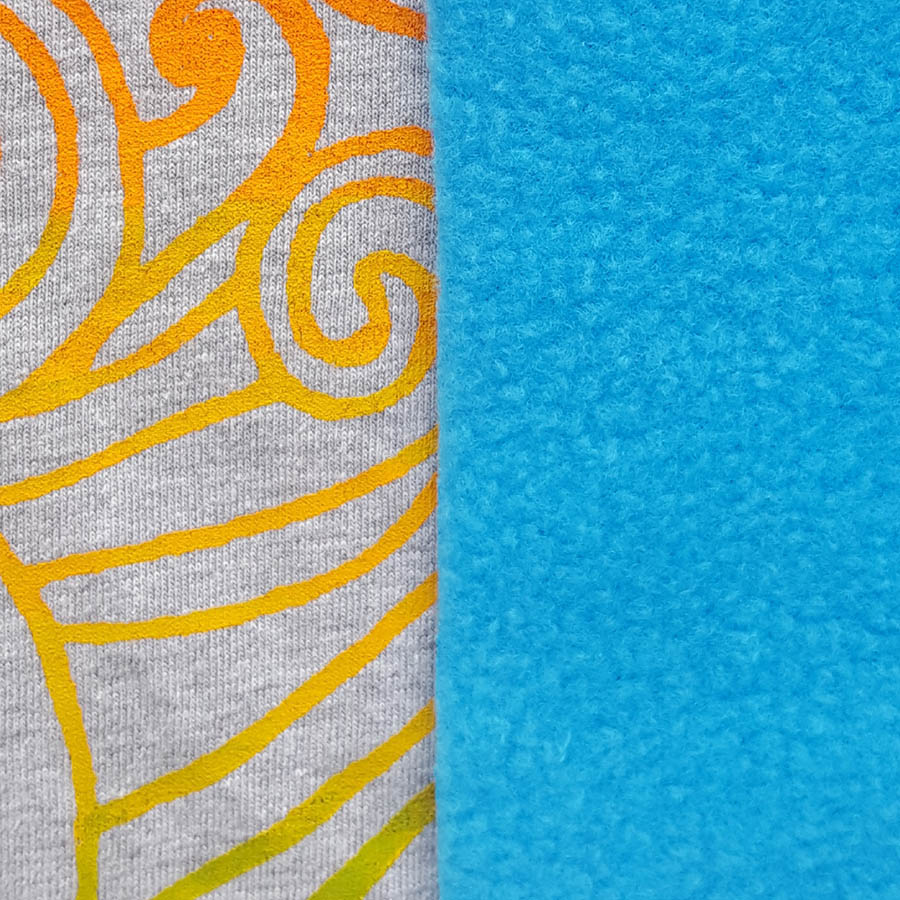Marl grey-turquoise reversible hoody in marl grey/turquoise