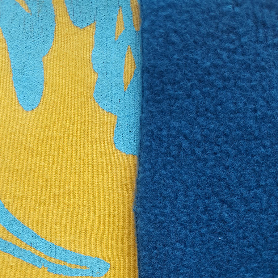 Teal/amber Women's reversible hoody in teal/amber