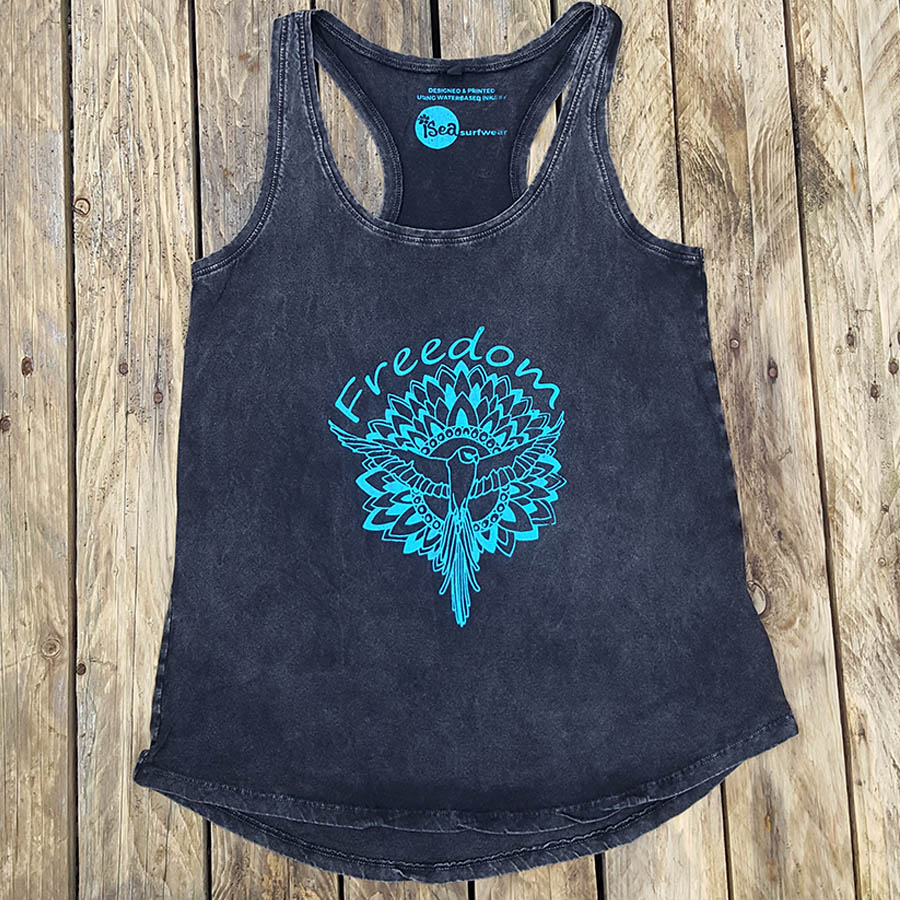 Women's organic vest in black - Freedom Women's organic vest in black - Freedom
